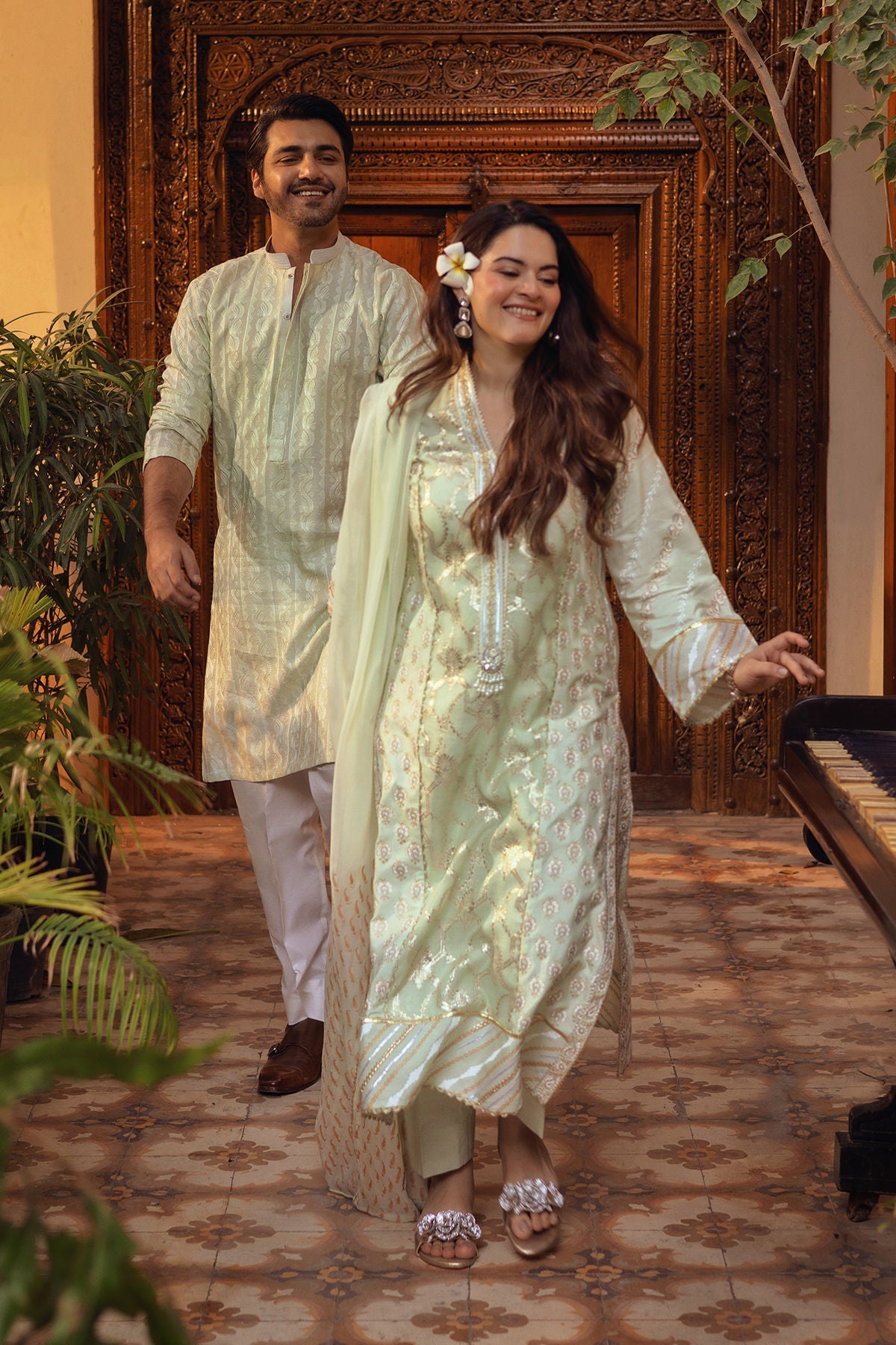 Annus Abrar | The Family Edit 26 | Sera - Shirt, Pants and Dupatta - House Of Hania