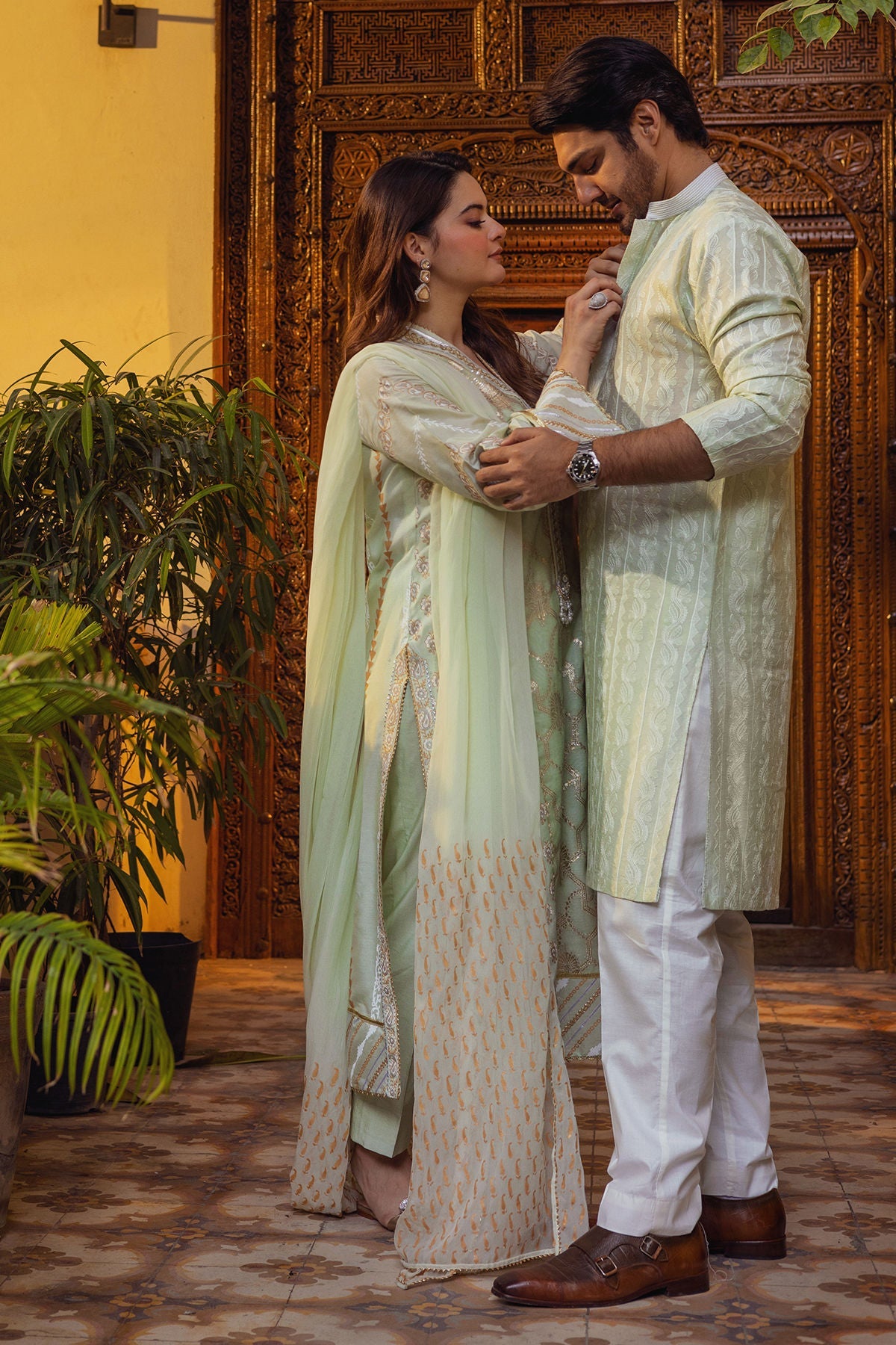 Annus Abrar | The Family Edit 26 | Sera - Shirt, Pants and Dupatta - House Of Hania