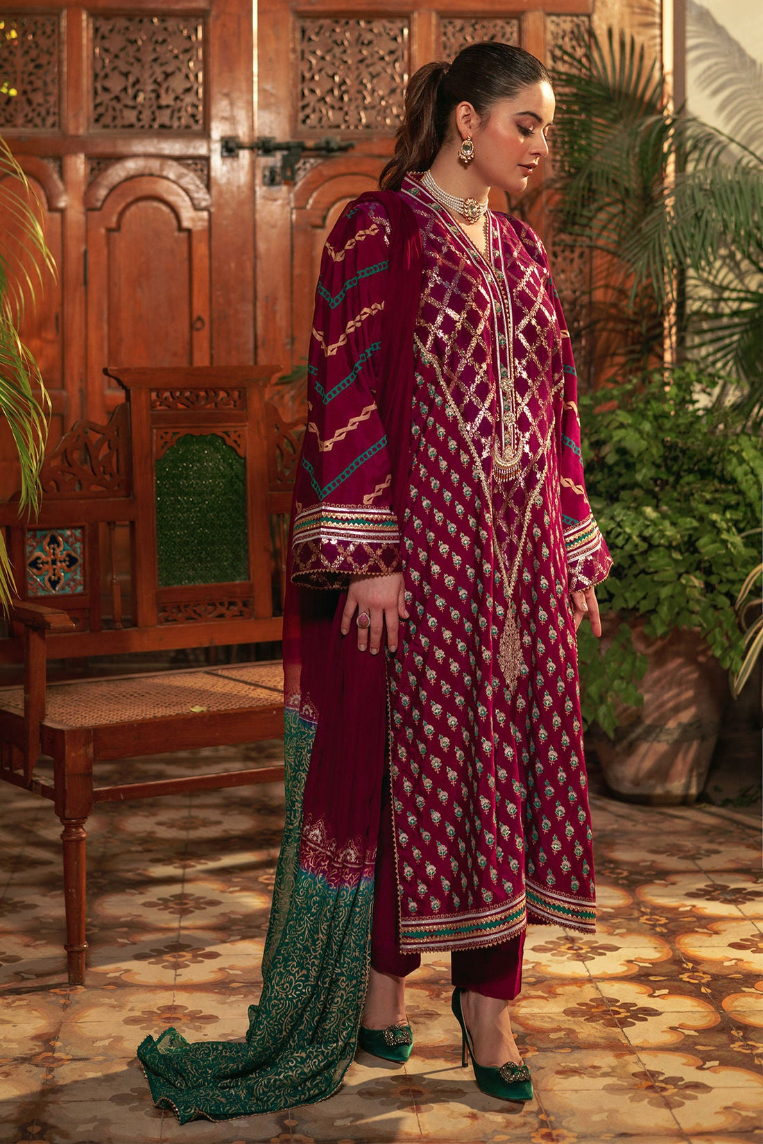 Annus Abrar | The Family Edit 26 | Serena - Shirt, Pants and Dupatta - House Of Hania
