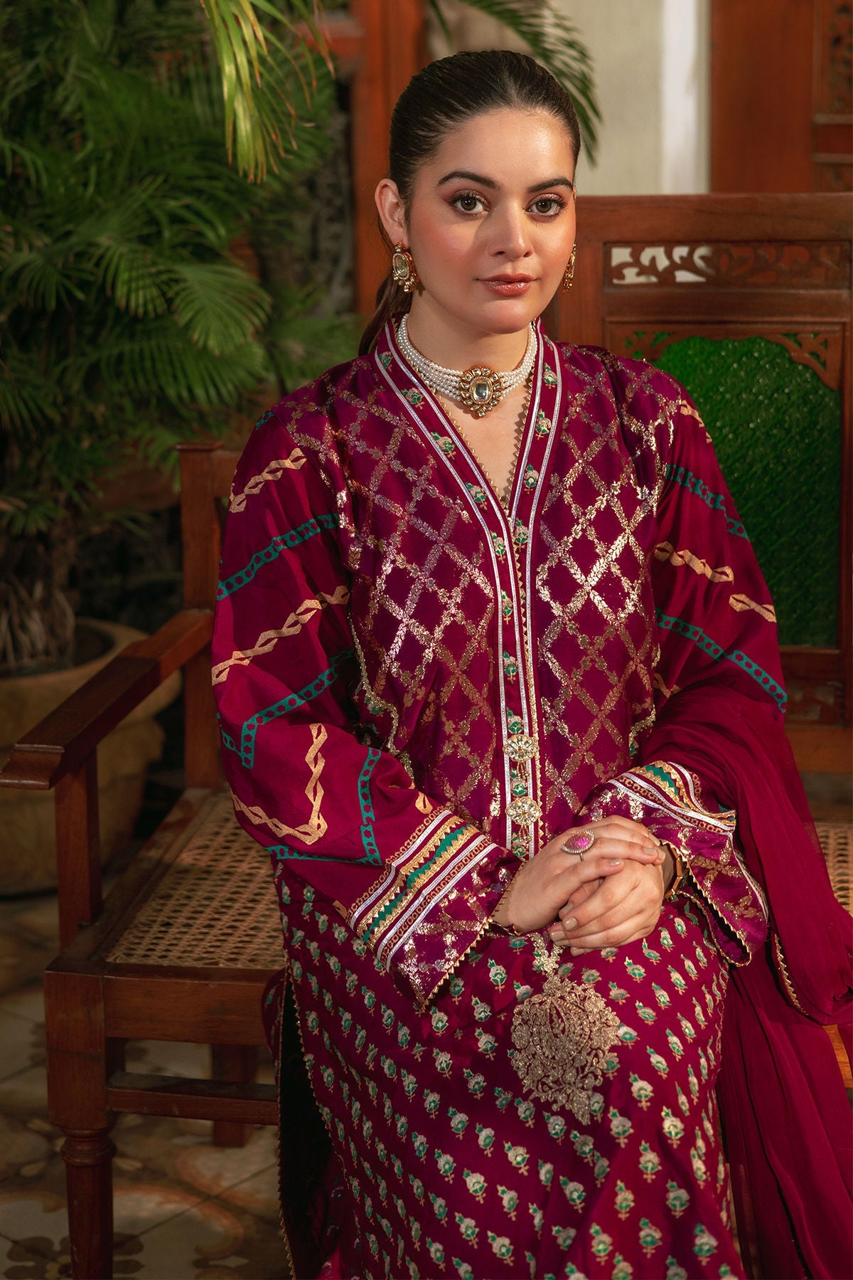 Annus Abrar | The Family Edit 26 | Serena - Shirt, Pants and Dupatta - House Of Hania