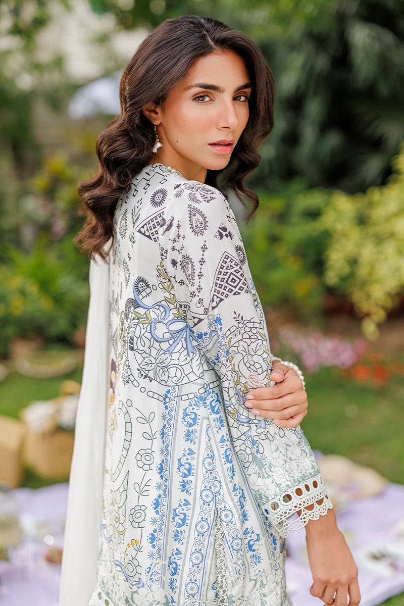 Ansab Jahangir | A Silk Afternoon Luxury Eid Silks 26 | Crema - House Of Hania