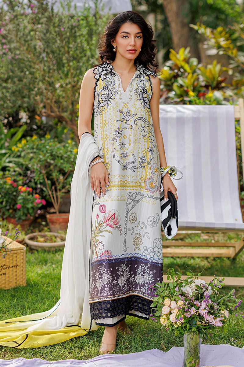Ansab Jahangir | A Silk Afternoon Luxury Eid Silks 26 | Honeydew - House Of Hania