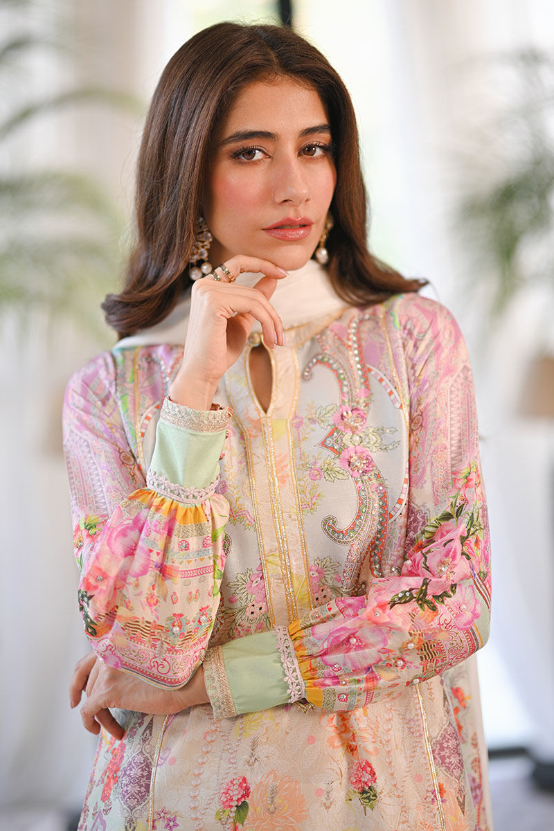 Ansab Jahangir | Digital Silk | Aliya Shirt and Dupatta - House Of Hania