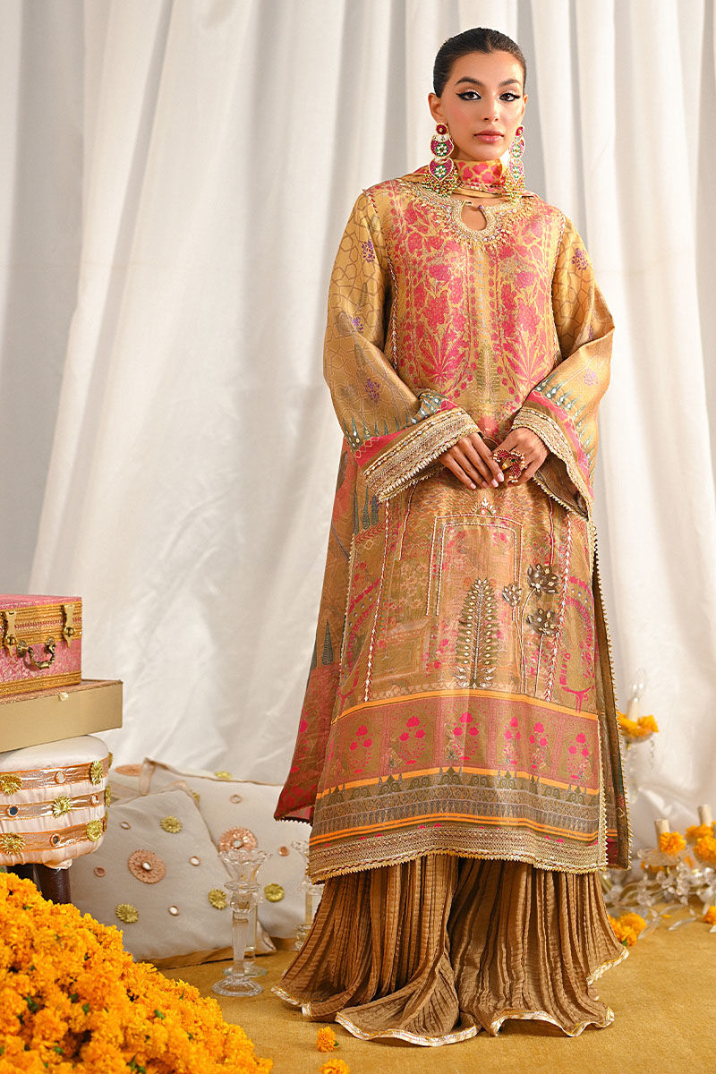 Ansab Jahangir | Digital Silk | Asmara Shirt and Dupatta - House Of Hania