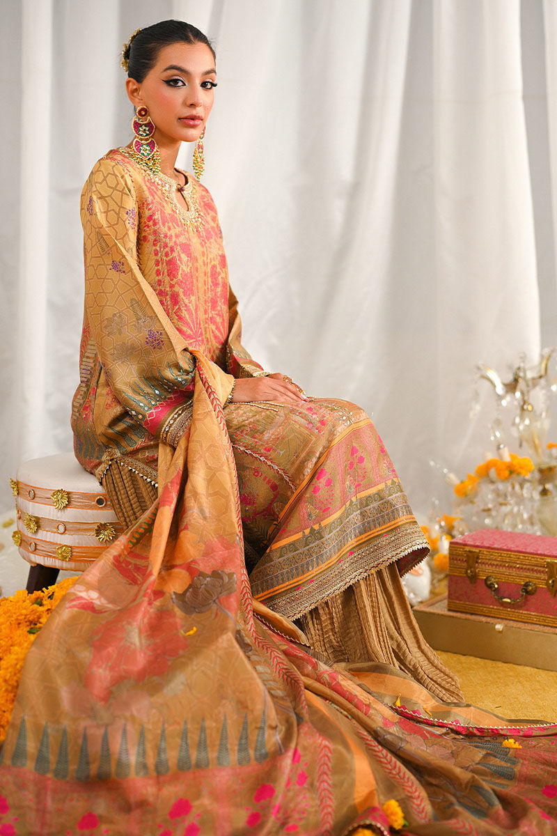 Ansab Jahangir | Digital Silk | Asmara Shirt and Dupatta - House Of Hania