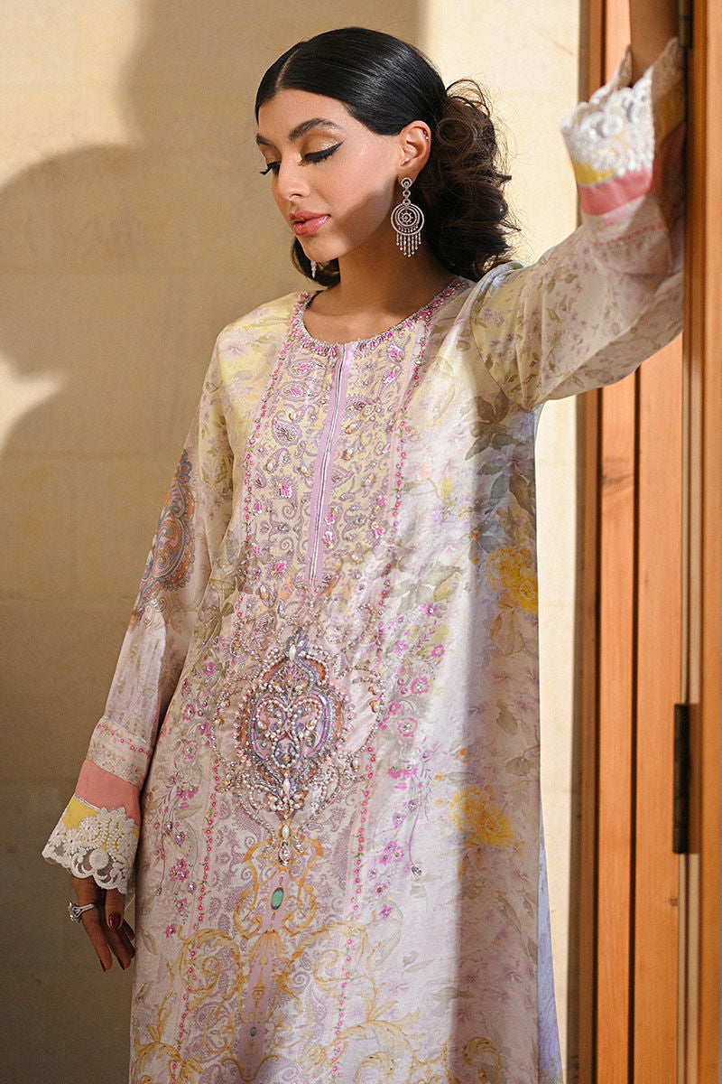 Ansab Jahangir | Digital Silk | Ciel Kaftan - House Of Hania