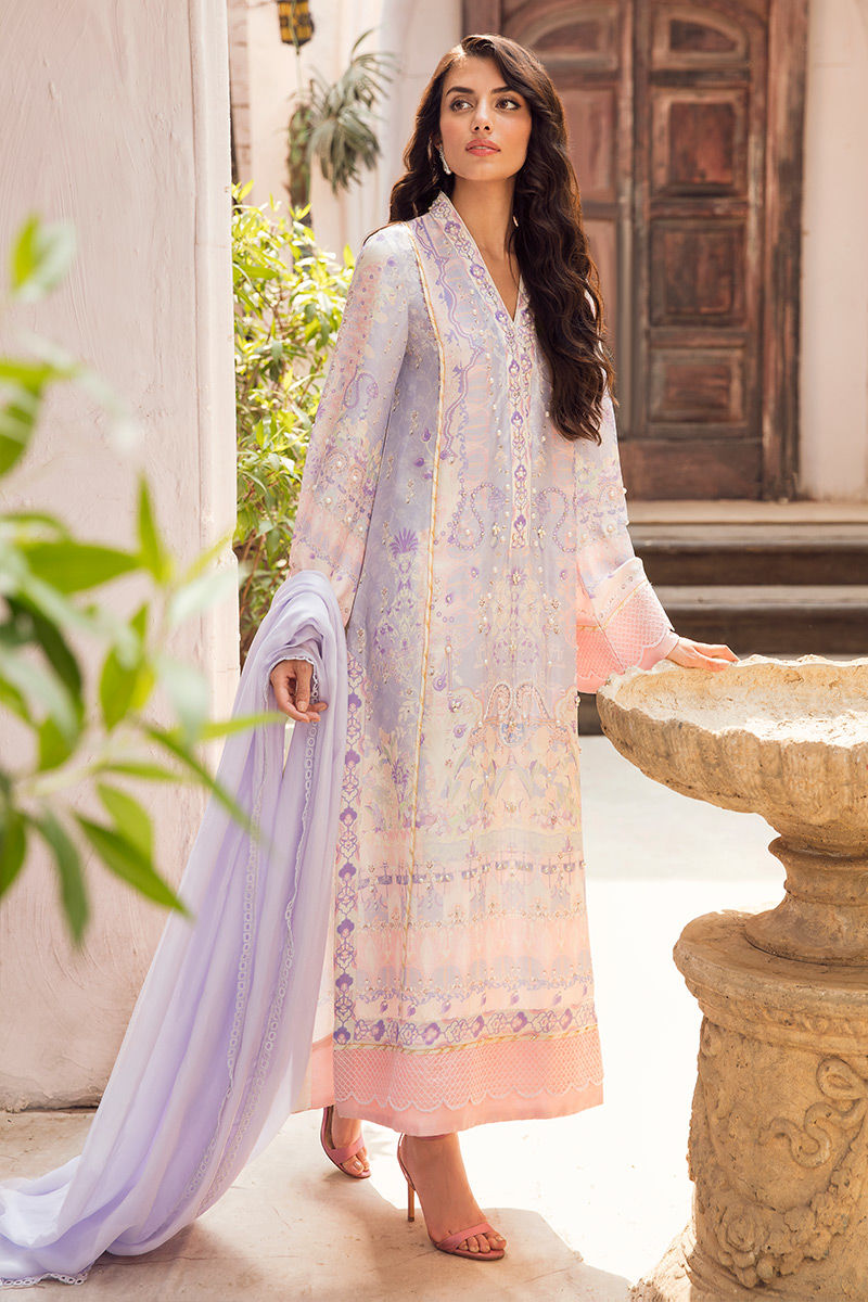 Ansab Jahangir | Digital Silk | Dreamy impression - House Of Hania
