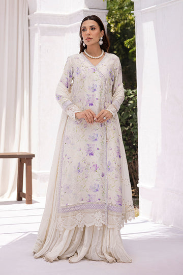 Ansab Jahangir | Digital Silk | Lila Shirt And Dupatta - House Of Hania