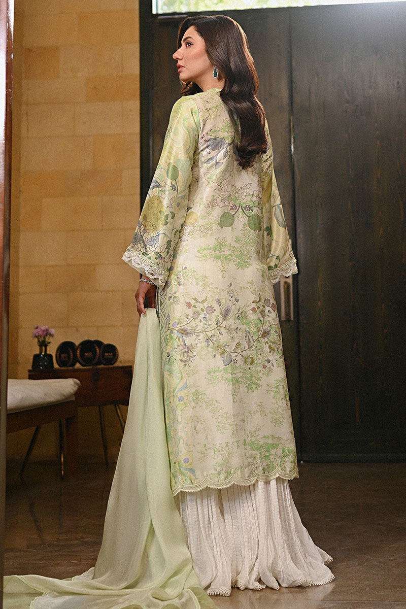 Ansab Jahangir | Digital Silk | Lyra Shirt and Dupatta - House Of Hania
