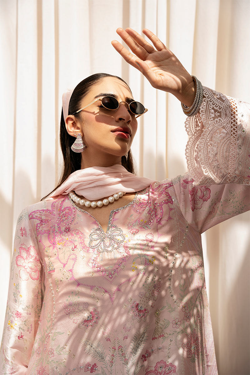 Ansab Jahangir | Digital Silk | Mahira Shirt And Dupatta - House Of Hania