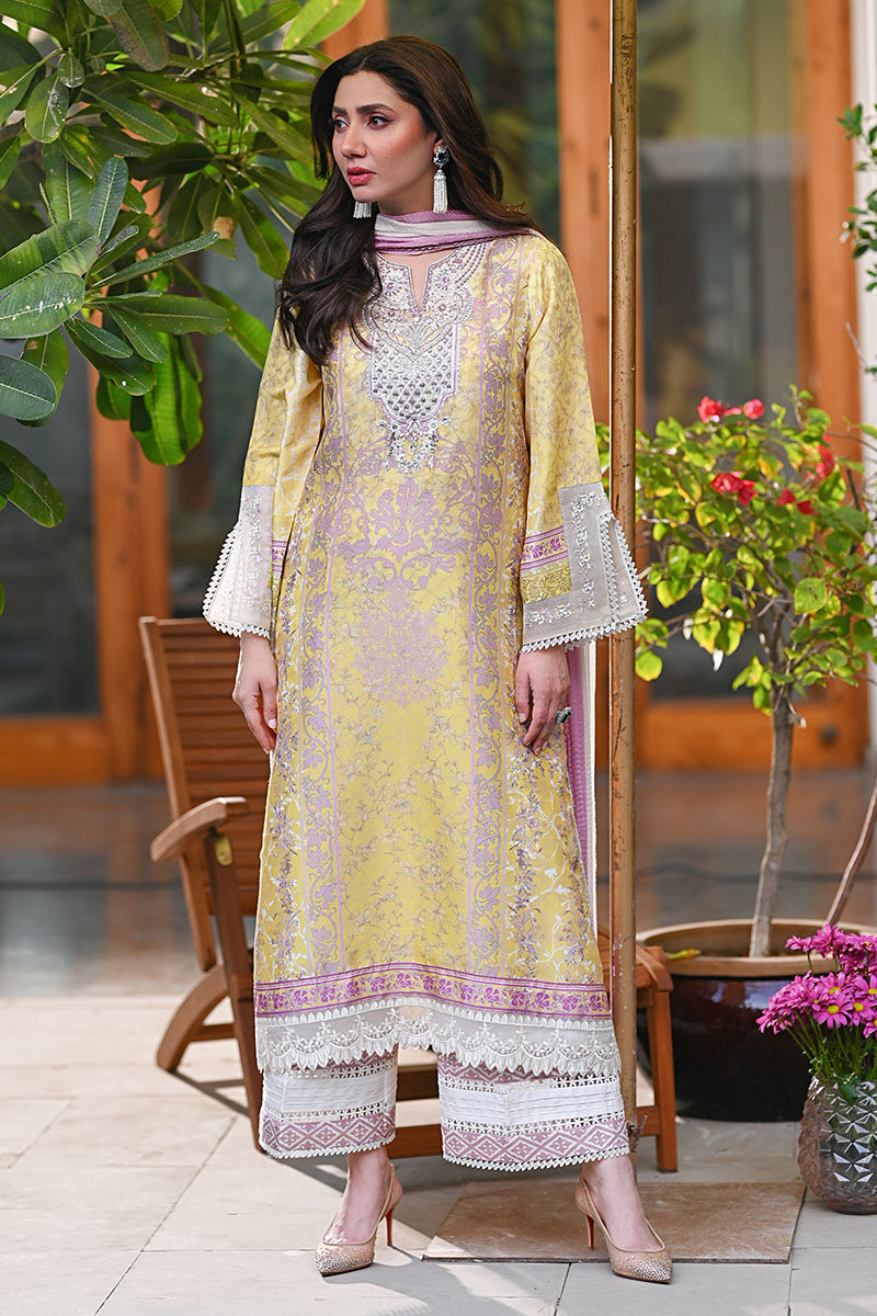 Ansab Jahangir | Digital Silk | Paloma Shirt and Dupatta - House Of Hania