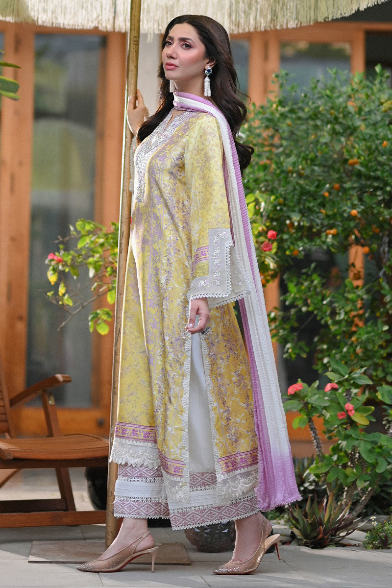 Ansab Jahangir | Digital Silk | Paloma Shirt and Dupatta - House Of Hania