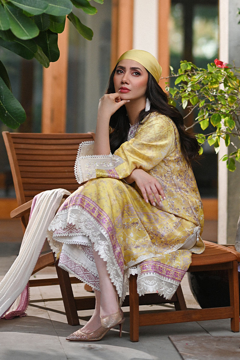 Ansab Jahangir | Digital Silk | Paloma Shirt and Dupatta - House Of Hania