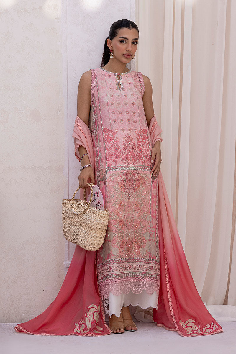 Ansab Jahangir | Digital Silk | Zoya Shirt And Dupatta - House Of Hania