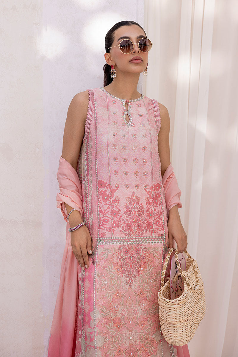 Ansab Jahangir | Digital Silk | Zoya Shirt And Dupatta - House Of Hania