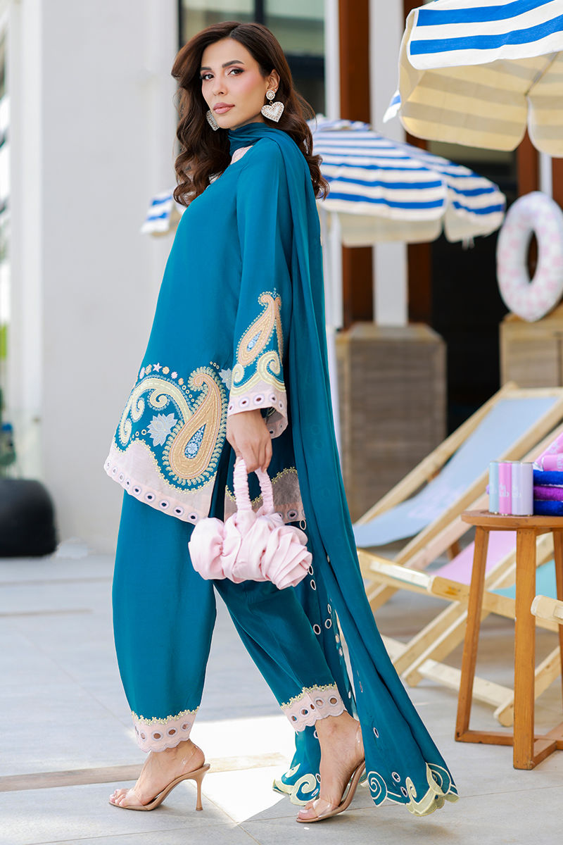 Ansab Jahangir | The Girls Eid Luxury Pret 26 | Mavi - House Of Hania
