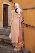 Ansab Jahangir | Zoha Luxury Lawn 25 | Alluring Apricot - House Of Hania