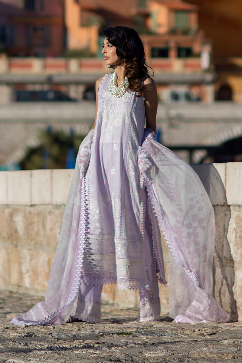 Ansab Jahangir | Zoha Luxury Lawn 25 | French Lavender - House Of Hania