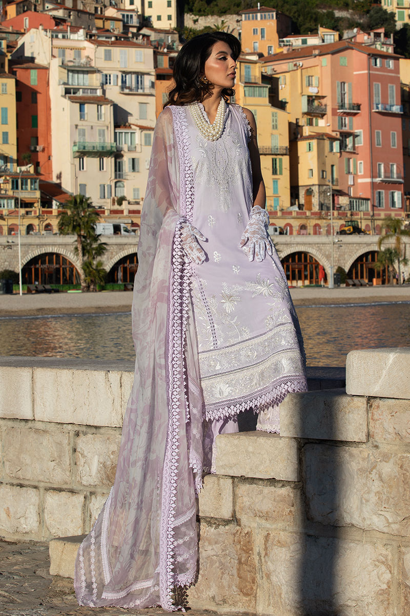 Ansab Jahangir | Zoha Luxury Lawn 25 | French Lavender - House Of Hania