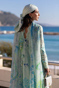 Ansab Jahangir | Zoha Luxury Lawn 25 | Ice Crystal - House Of Hania