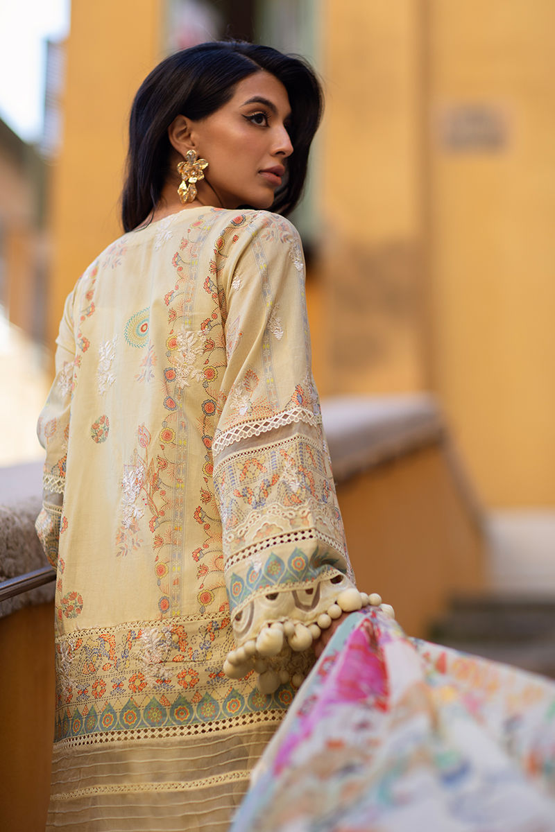 Ansab Jahangir | Zoha Luxury Lawn 25 | Mangosteen - House Of Hania