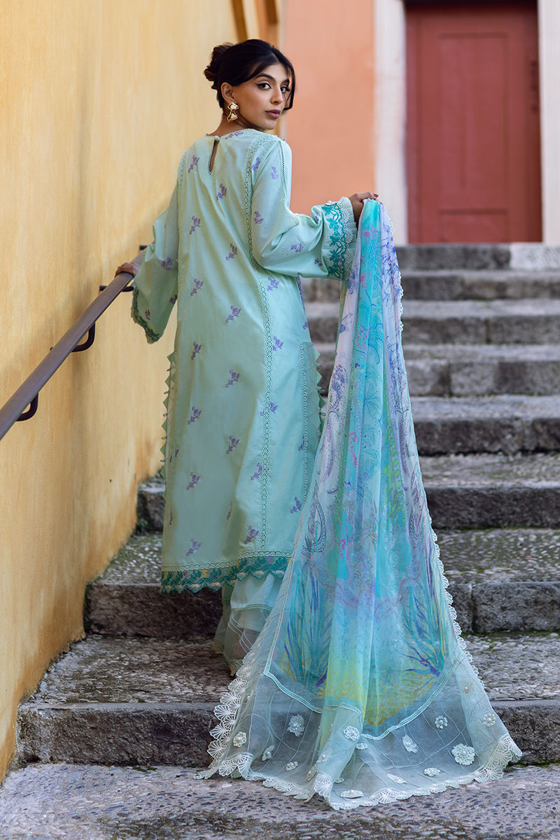 Ansab Jahangir | Zoha Luxury Lawn 25 | Misty Jade - House Of Hania