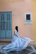 Ansab Jahangir | Zoha Luxury Lawn 25 | Petal Blue - House Of Hania