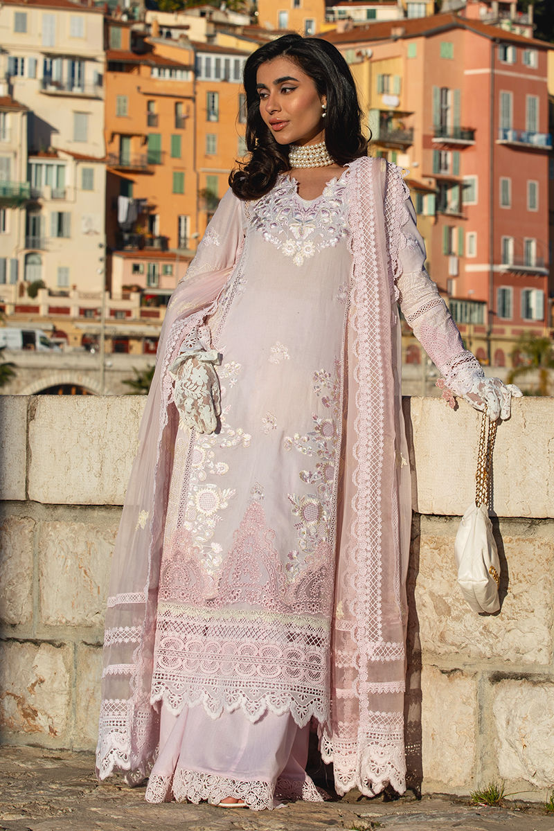 Ansab Jahangir | Zoha Luxury Lawn 25 | Pink Lady Apple - House Of Hania