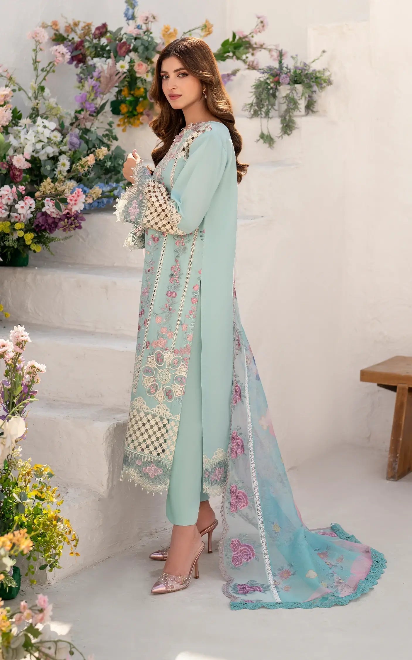 Asifa and Nabeel | Azalia Summer 25 | Bells of Ireland (AZL25-10) - House Of Hania