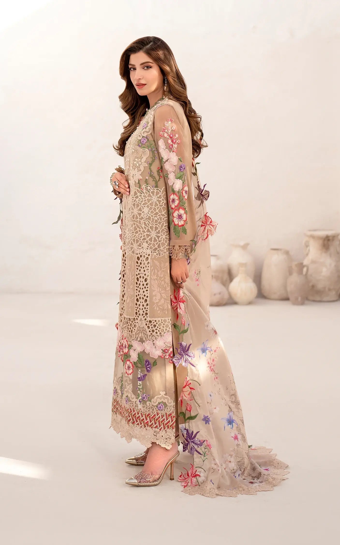 Asifa and Nabeel | Azalia Summer 25 | Carnation (AZL25-09) - House Of Hania