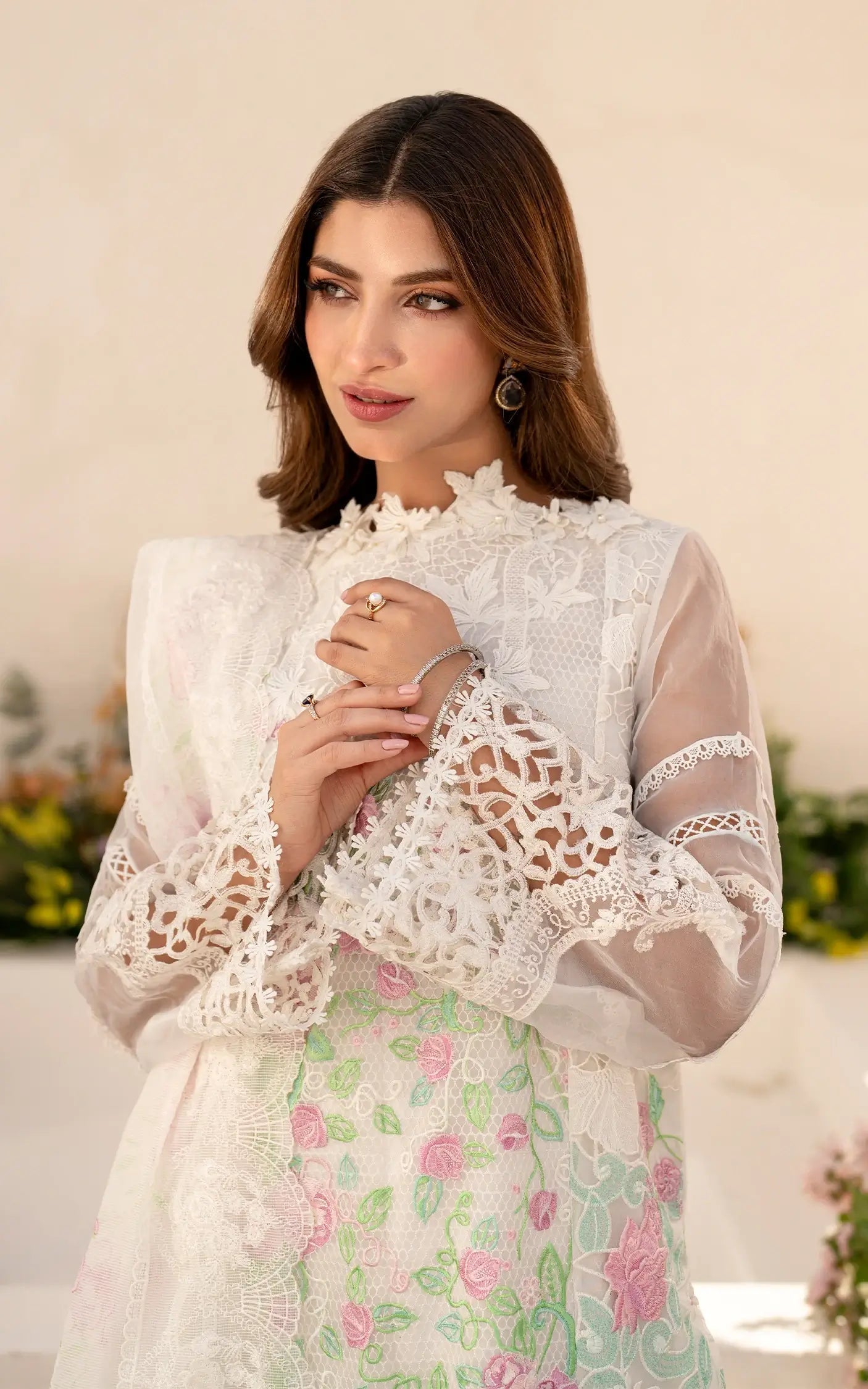 Asifa and Nabeel | Azalia Summer 25 | Dove (AZL25-03) - House Of Hania