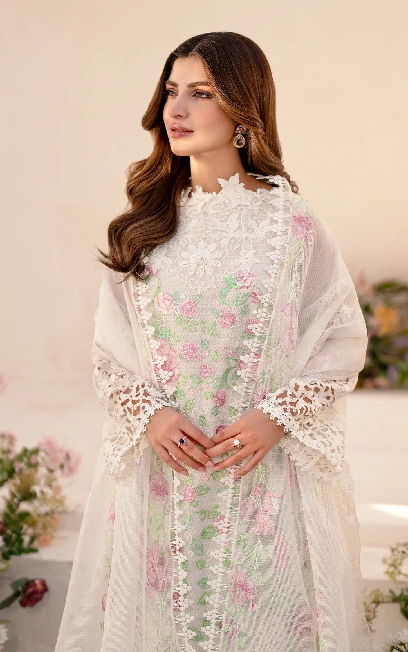 Asifa and Nabeel | Azalia Summer 25 | Dove (AZL25-03) - House Of Hania