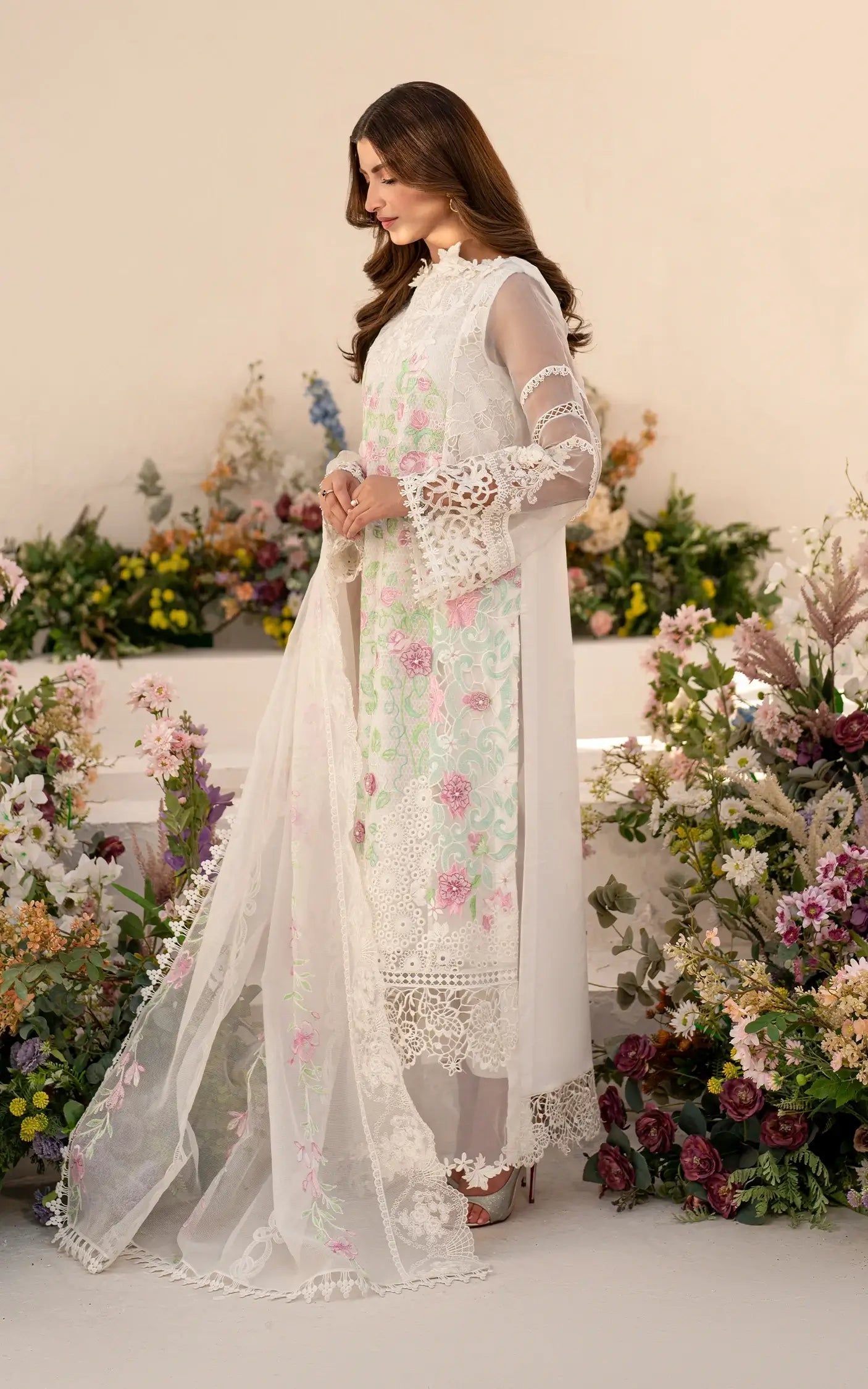Asifa and Nabeel | Azalia Summer 25 | Dove (AZL25-03) - House Of Hania