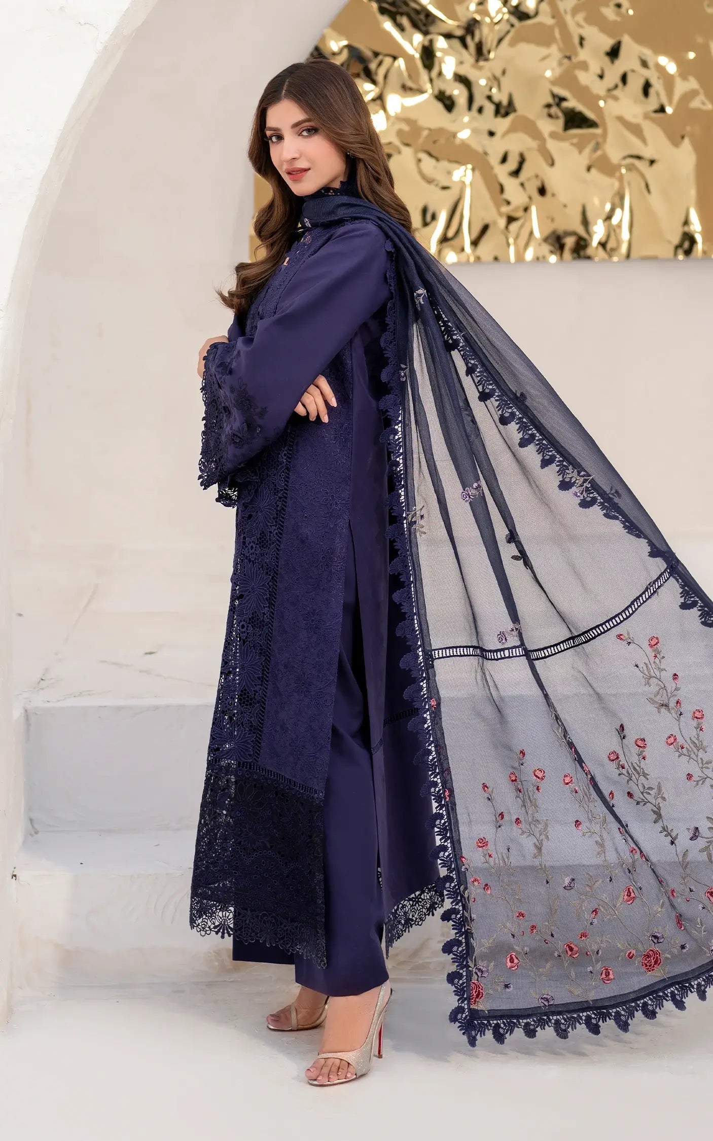 Asifa and Nabeel | Azalia Summer 25 | Nile (AZL25-08) - House Of Hania