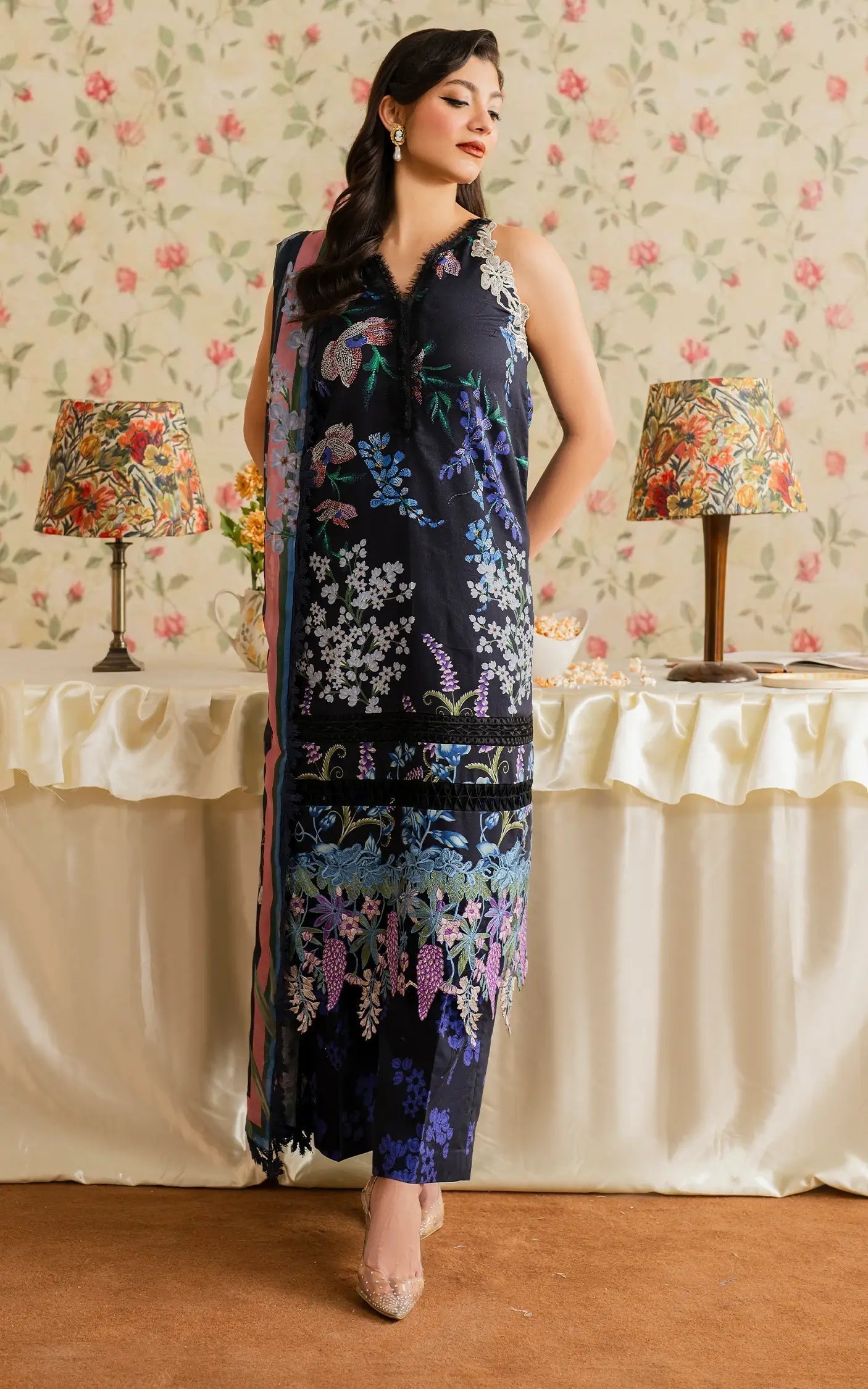 Asifa and Nabeel | Meraki Vintage 25 | Mehtab (MVL25-10) - House Of Hania