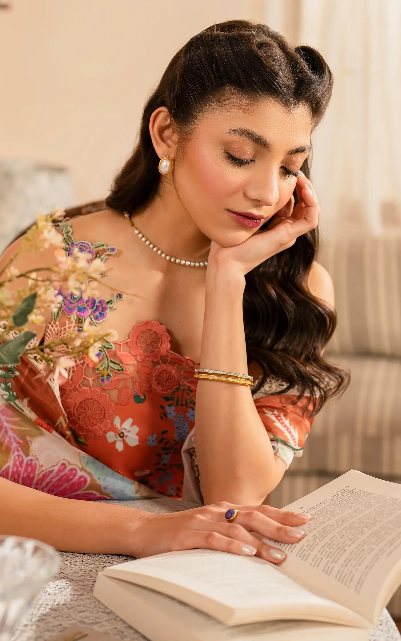 Asifa and Nabeel | Meraki Vintage 25 | Naranji (MVL25-01) - House Of Hania