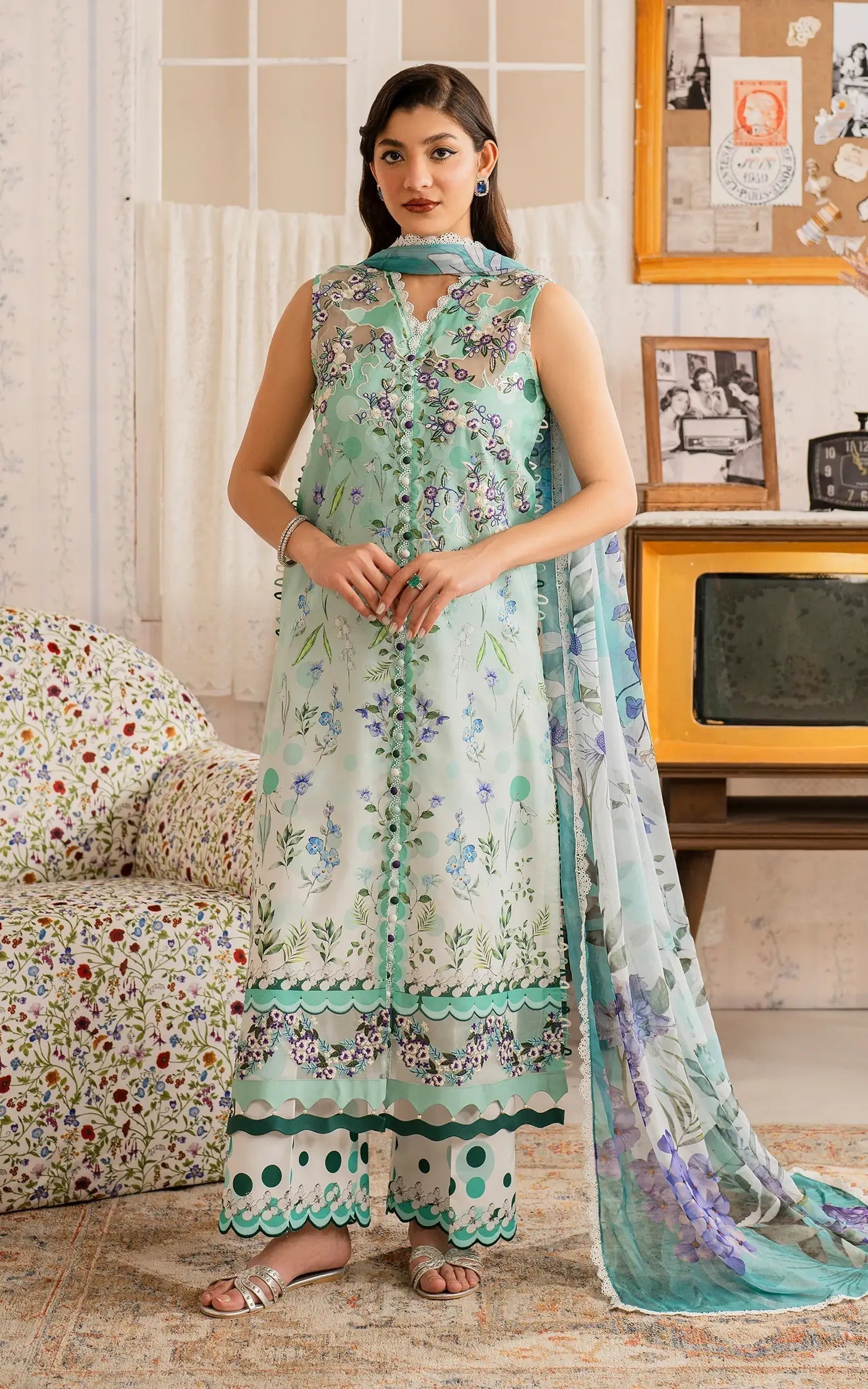Asifa and Nabeel | Meraki Vintage 25 | Nazneen (MVL25-15) - House Of Hania