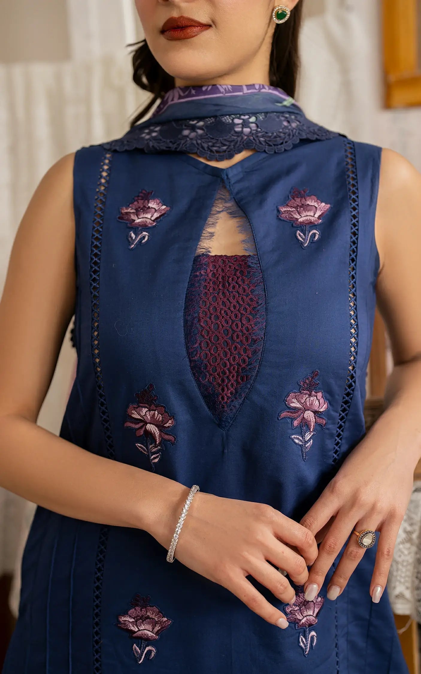 Asifa and Nabeel | Meraki Vintage 25 | Resham (MVL25-18) - House Of Hania