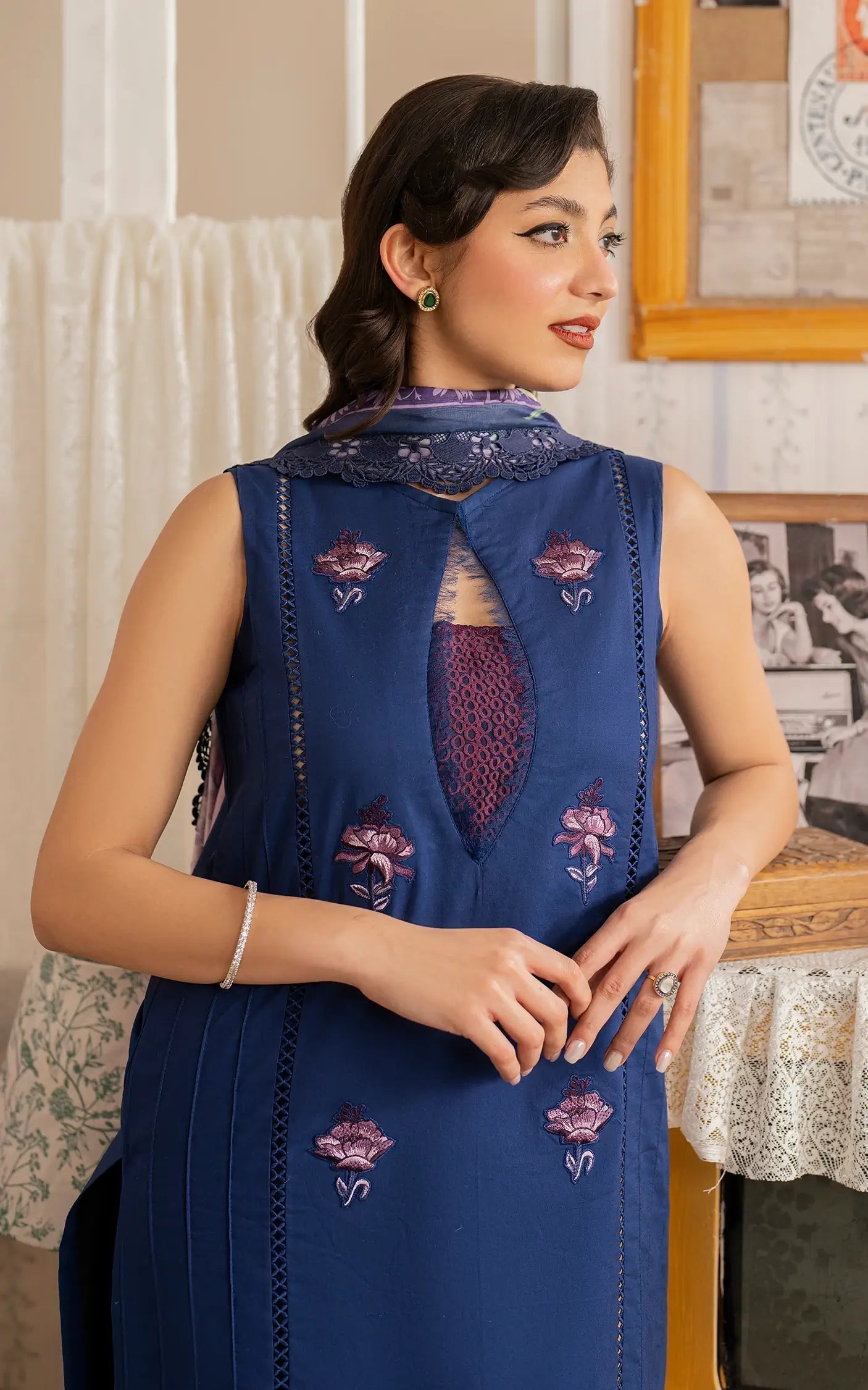 Asifa and Nabeel | Meraki Vintage 25 | Resham (MVL25-18) - House Of Hania