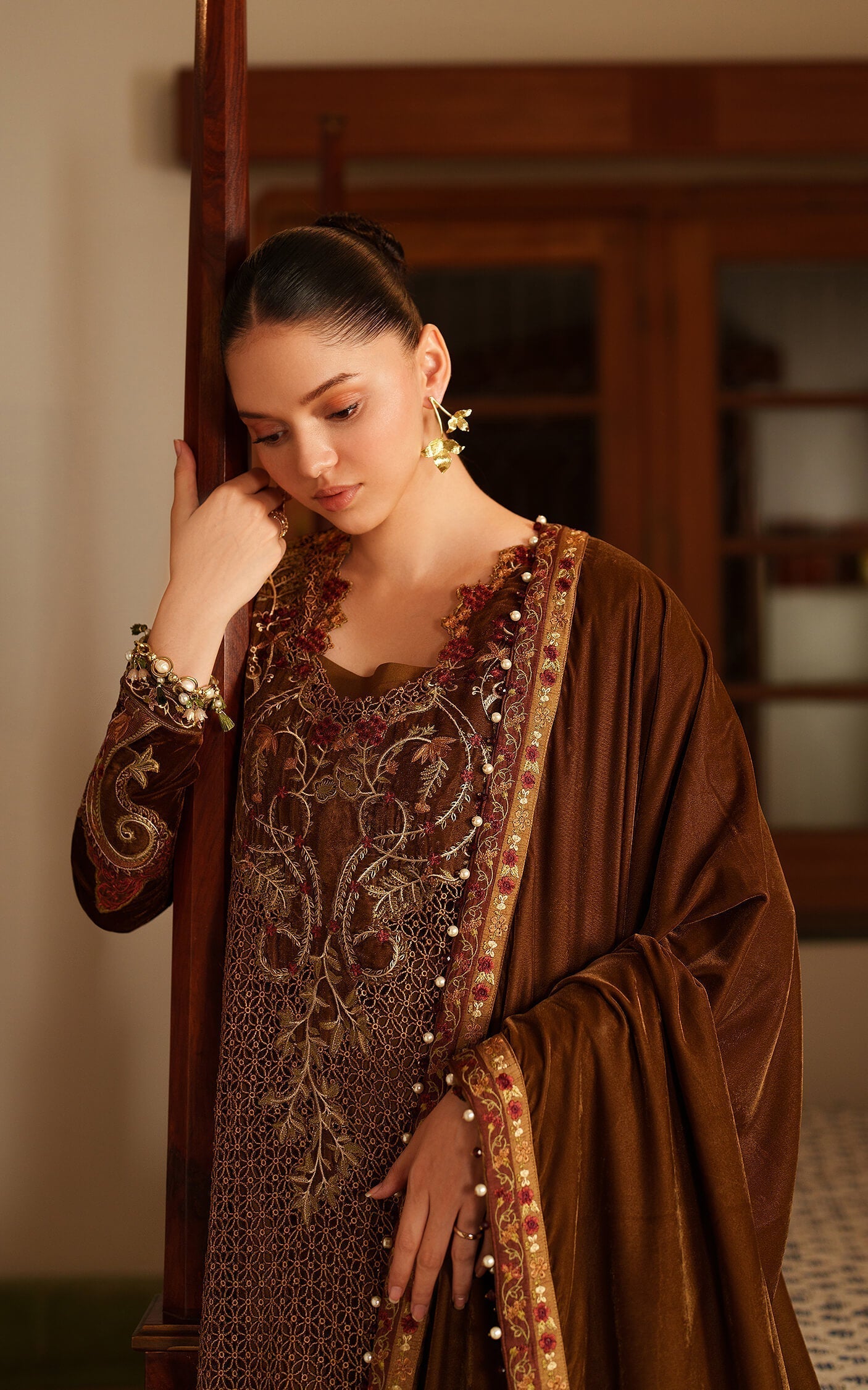Asifa and Nabeel | Pashmina Luxe 25 |Cedar LWC25-08 - House Of Hania