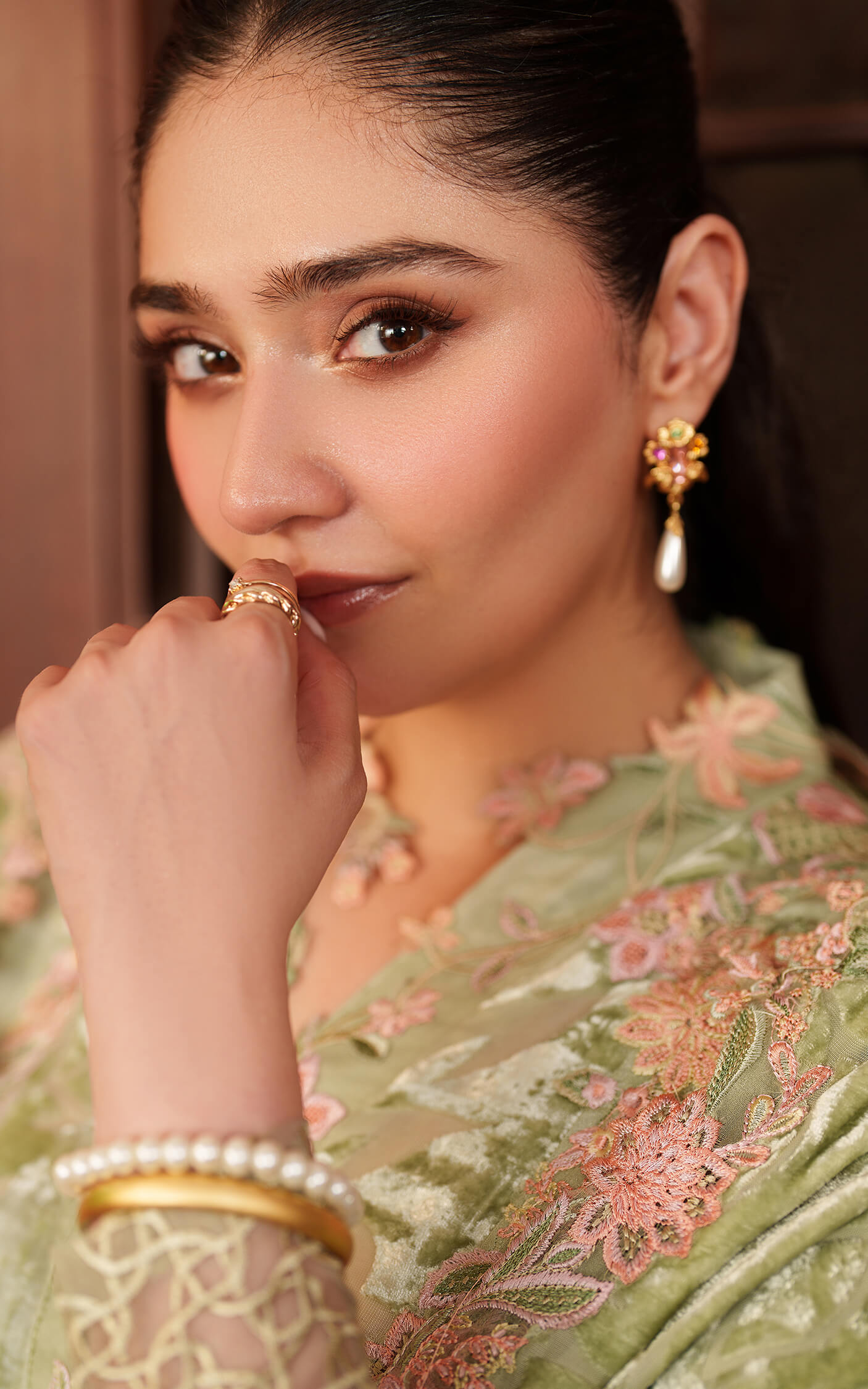Asifa and Nabeel | Pashmina Luxe 25 | Noir LWC25-04 - House Of Hania