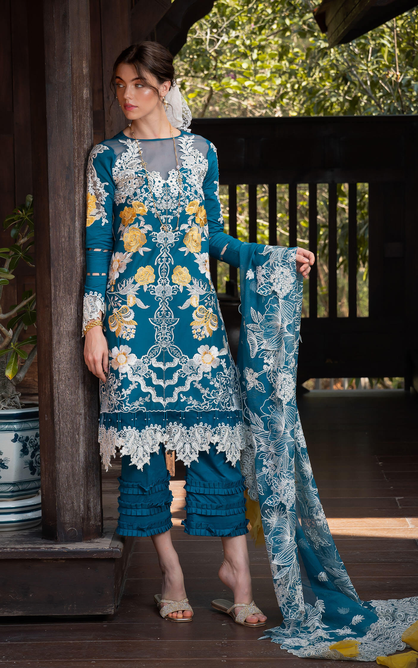 Asifa and Nabeel | Rosemary Ruffles 24 | Flora - House Of Hania