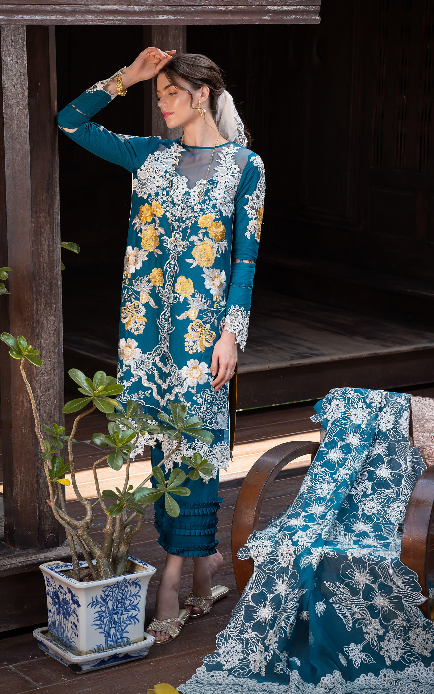 Asifa and Nabeel | Rosemary Ruffles 24 | Flora - House Of Hania