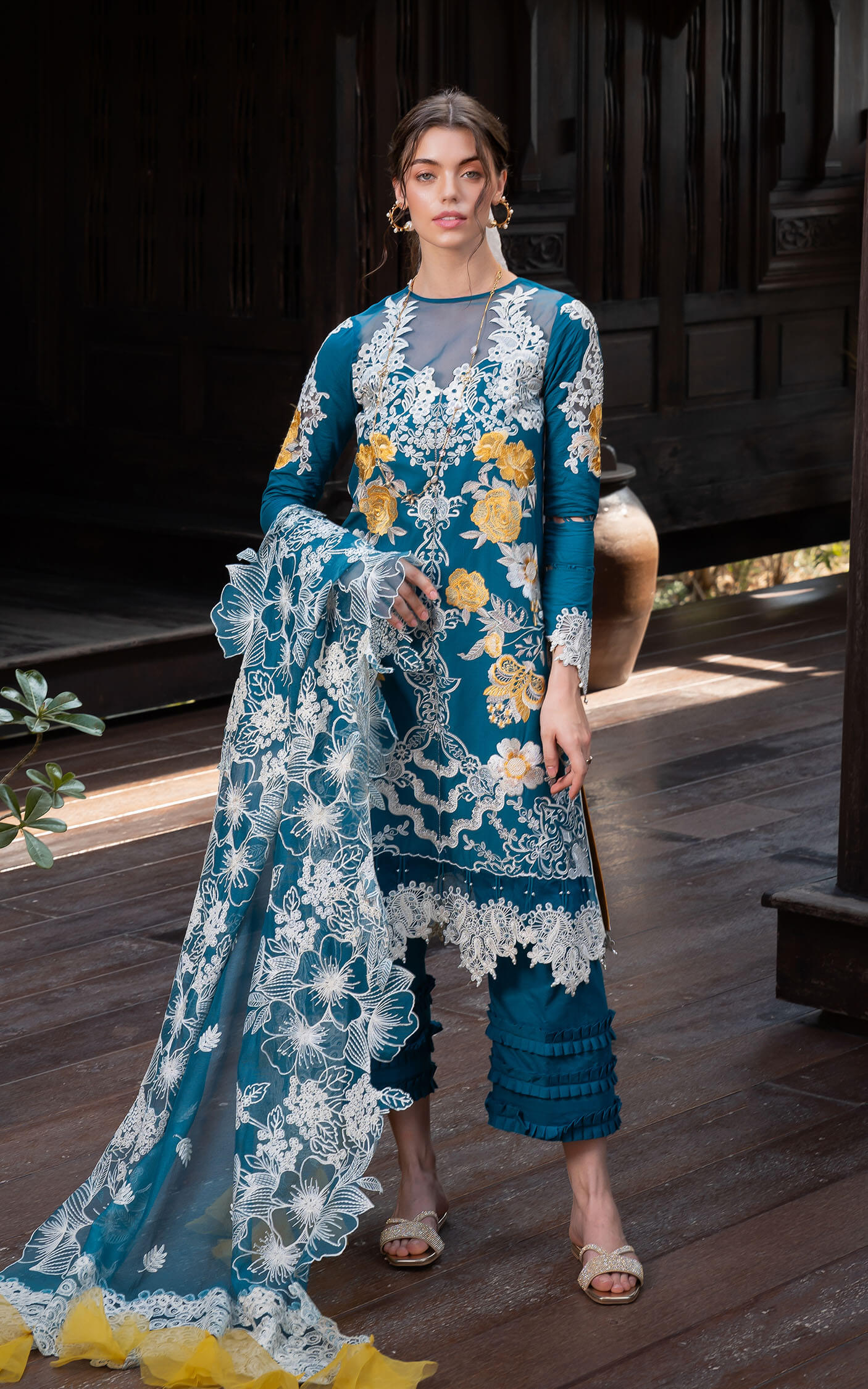 Asifa and Nabeel | Rosemary Ruffles 24 | Flora - House Of Hania