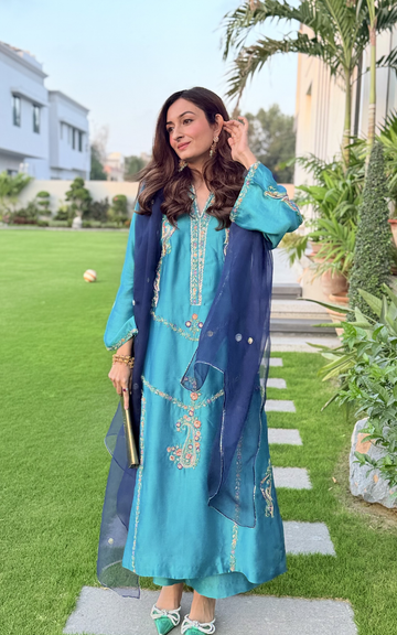 Asifa and Nabeel | Silk Edit 26 | Azure Radiance - House Of Hania