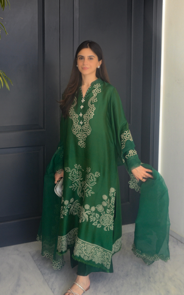 Asifa and Nabeel | Silk Edit 26 | Emerald Hues - House Of Hania