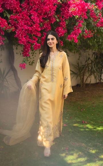 Asifa and Nabeel | Silk Edit 26 | Gilded Primrose - House Of Hania