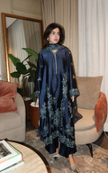 Asifa and Nabeel | Silk Edit 26 | Midnight Blue - House Of Hania