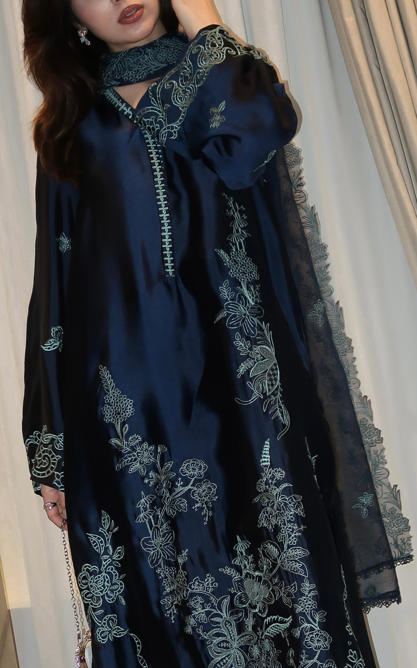 Asifa and Nabeel | Silk Edit 26 | Midnight Blue - House Of Hania