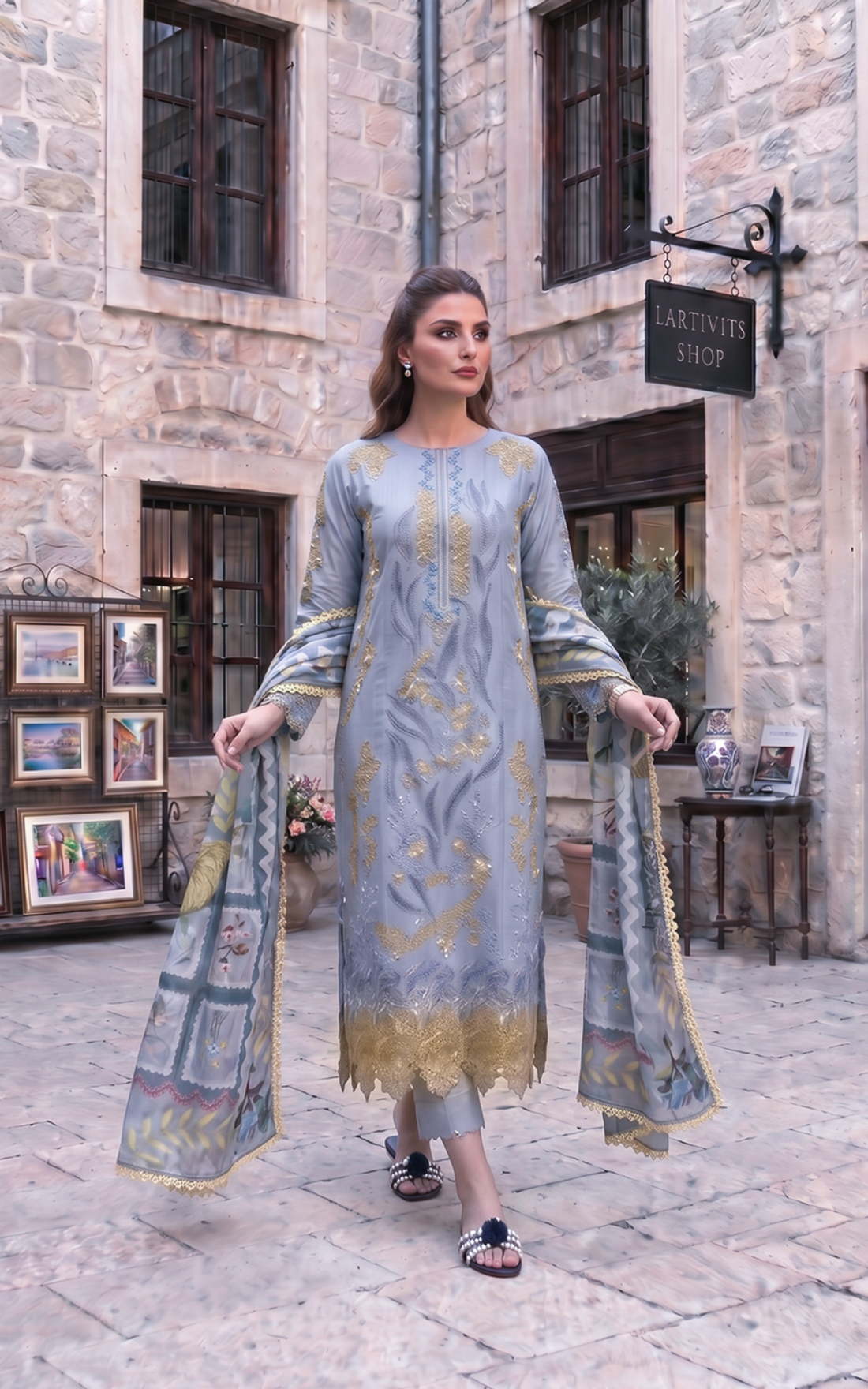 Asifa and Nabeel | Summer Lawn 26 | Ash Elegance - House Of Hania